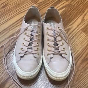 EUC leather converse all star